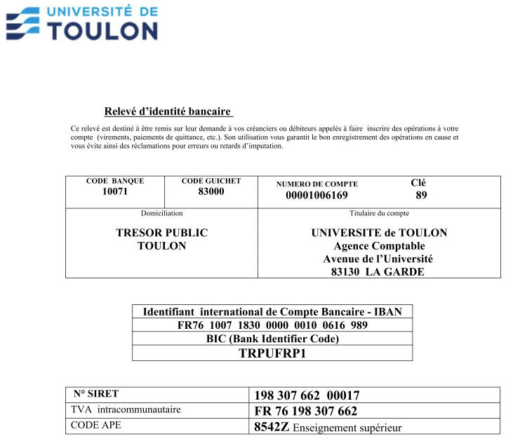 RIB Université de Toulon